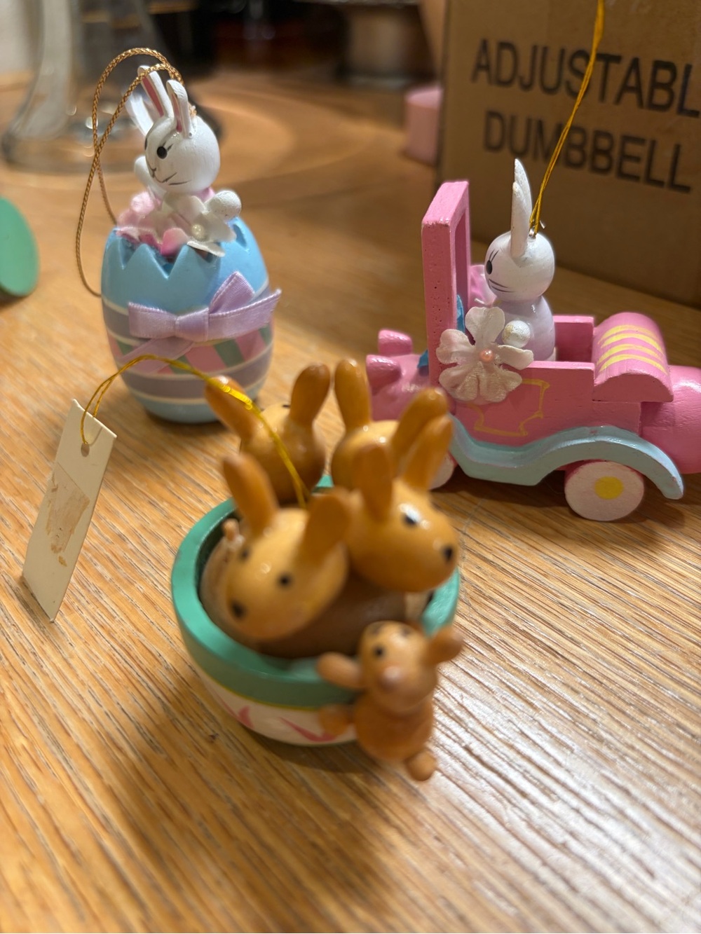 Wooden Bunny Ornaments